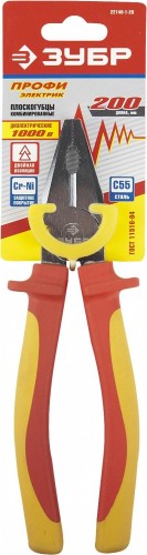 Плоскогубцы диэлектрические ЗУБР "ПРОФИЭЛЕКТРИК" 200 мм 22145-1-20 22145-1-20 - изображение 2