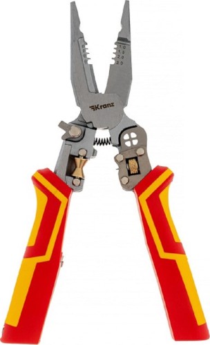 Плоскогубцы диэлектрические Kranz PRO 210мм многофункциональные с тестером KR-12-4656-3 - изображение 4
