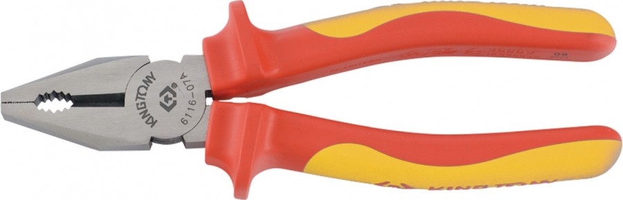 Плоскогубцы диэлектрические KING TONY 6116-07A 1000 V, 185 мм - изображение 2