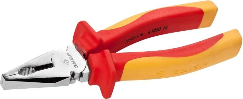 Плоскогубцы диэлектрические ЗУБР "ПРОФИЭЛЕКТРИК" 180 мм 22145-1-18 22145-1-18