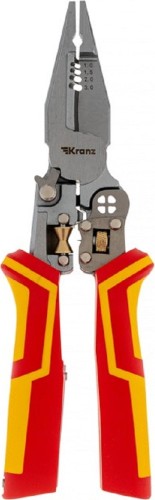 Плоскогубцы диэлектрические Kranz PRO 210мм многофункциональные с тестером KR-12-4656-3