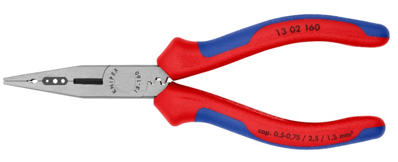 Плоскогубцы электротехнические KNIPEX KN-1302160SB для монтажа проводов, 160 мм