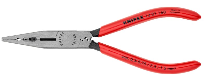 Плоскогубцы электротехнические KNIPEX KN-1301160SB для монтажа проводов, 160 мм