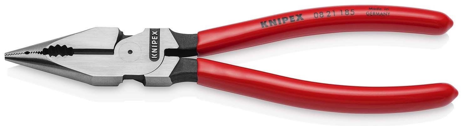 Плоскогубцы KNIPEX KN-0821185 комбинированные остроконечные с удлиненными губкам