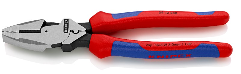 Плоскогубцы KNIPEX KN-0912240TBK Lineman's электромонтажные, зона обжима, 240 мм