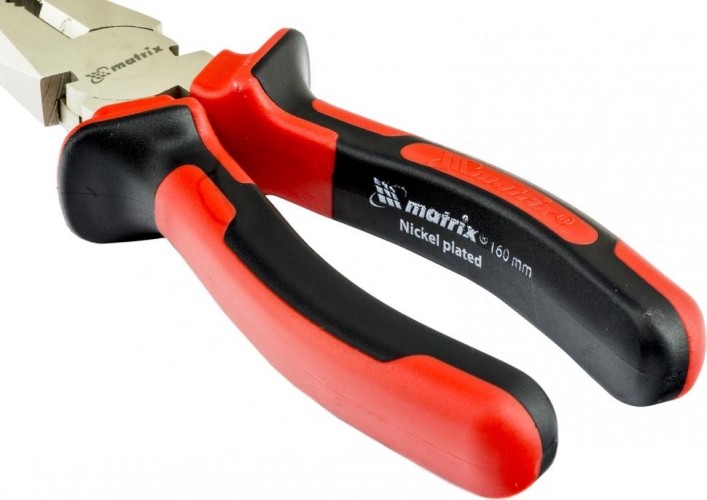 Плоскогубцы MATRIX "NICKEL" 160 мм, двухкомпонентные рукоятки 16902 16902 - изображение 2