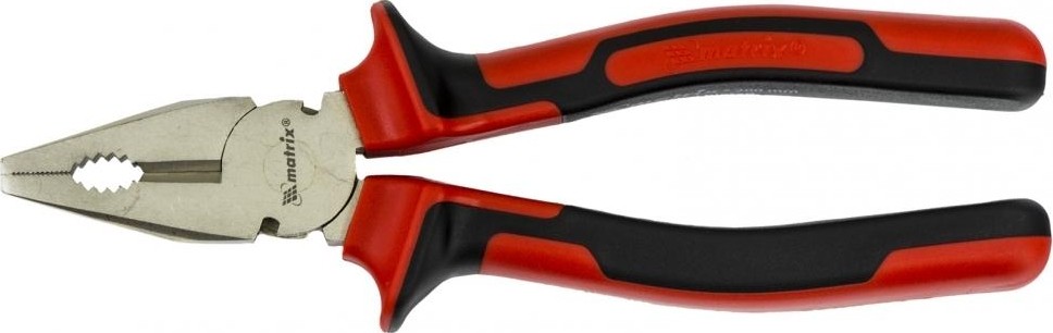 Плоскогубцы MATRIX "NICKEL" 200 мм, двухкомпонентные рукоятки 16906 16906