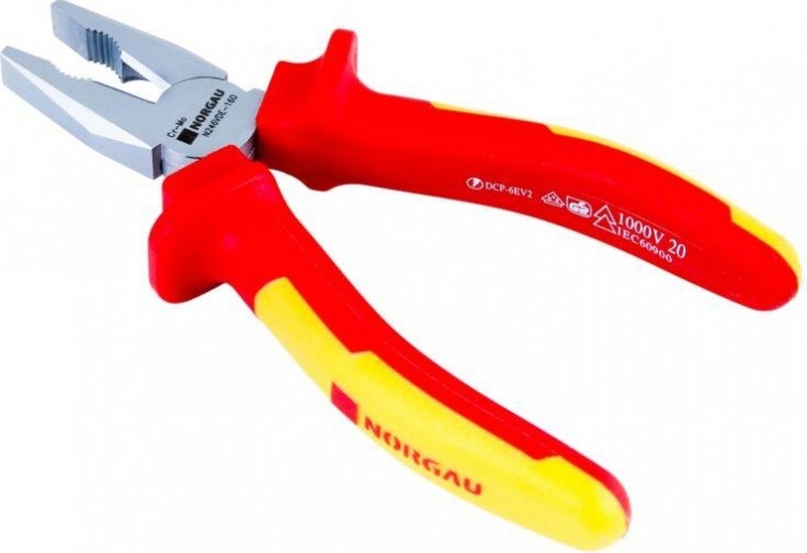 Плоскогубцы Norgau N246VDE-160 пассатижи силовые vde длина 160 мм, тип 067201116 - изображение 2