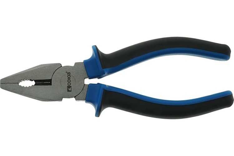 Плоскогубцы СОЮЗ 1200101С особо прочные губки, двухкомп. рукоятки, crv, 160
