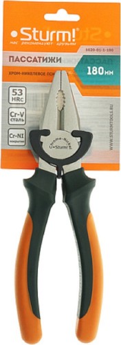 Плоскогубцы Sturm 1020-01-1-180 особо прочные губки, 2-х комп. рукоятки, 180мм - изображение 5