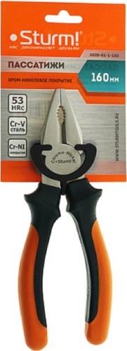 Плоскогубцы Sturm 1020-01-1-160 особо прочные губки, 2-х комп. рукоятки, 160мм - изображение 5