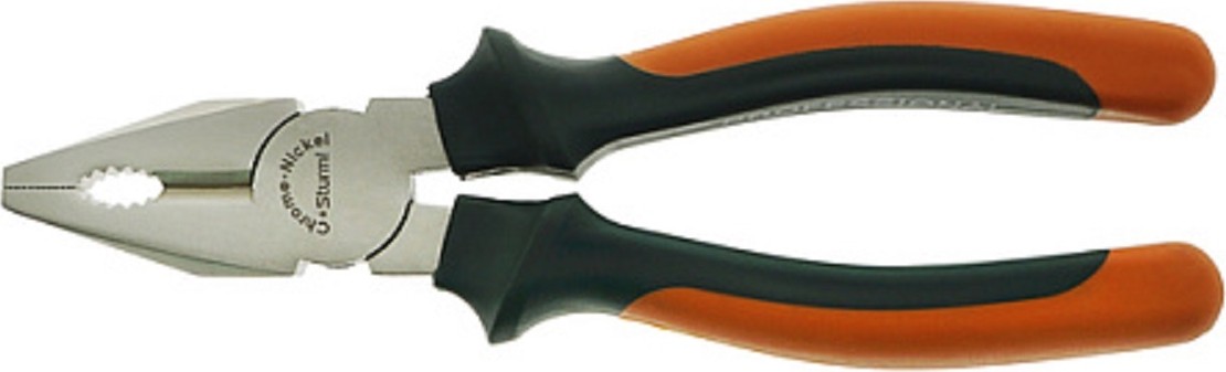 Плоскогубцы Sturm 1020-01-1-200 особо прочные губки, 2-х комп. рукоятки, 200мм