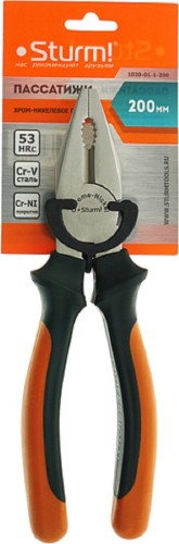 Плоскогубцы Sturm 1020-01-1-200 особо прочные губки, 2-х комп. рукоятки, 200мм - изображение 5