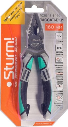 Плоскогубцы Sturm 1020-13-1-160 160мм, crv,+30% к силе реза, тефлоновое покрытие,t - изображение 5
