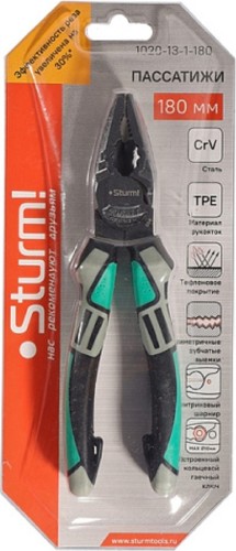 Плоскогубцы Sturm 1020-13-1-180 180мм, crv,+30% к силе реза, тефлоновое покрытие,t - изображение 5