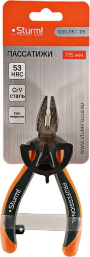 Плоскогубцы Sturm 1030-05-1-115 2-х комп. рукоятки, пружин. механизм 115мм - изображение 5