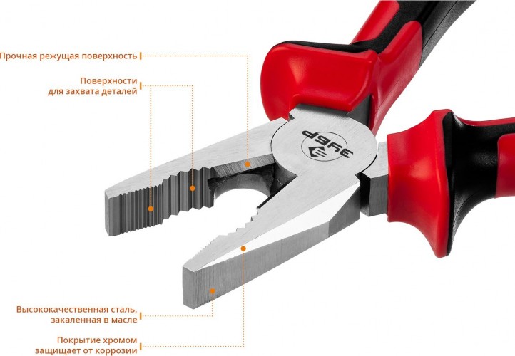 Плоскогубцы ЗУБР МАСТЕР 180 мм комбинированные 22024-1-18_z01 - изображение 2
