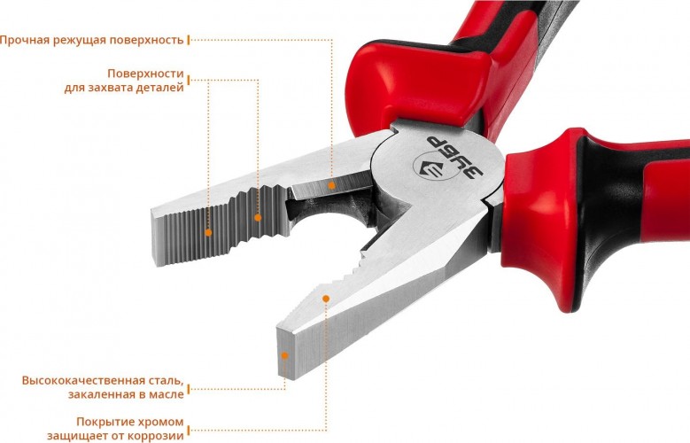 Плоскогубцы ЗУБР МАСТЕР 200 мм комбинированные 22024-1-20_z01 - изображение 2