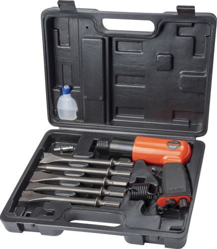 Пневмомолоток AV Steel AV-701809 с набором насадок