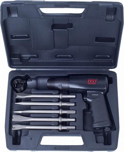 Пневмомолоток MIGHTY SEVEN SC-0617C 10 мм, 3200 уд/мин, с набором насадок, 7 предметов - изображение 3