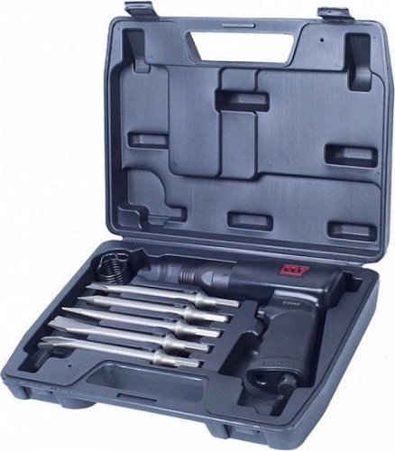 Пневмомолоток MIGHTY SEVEN SC-0617C 10 мм, 3200 уд/мин, с набором насадок, 7 предметов