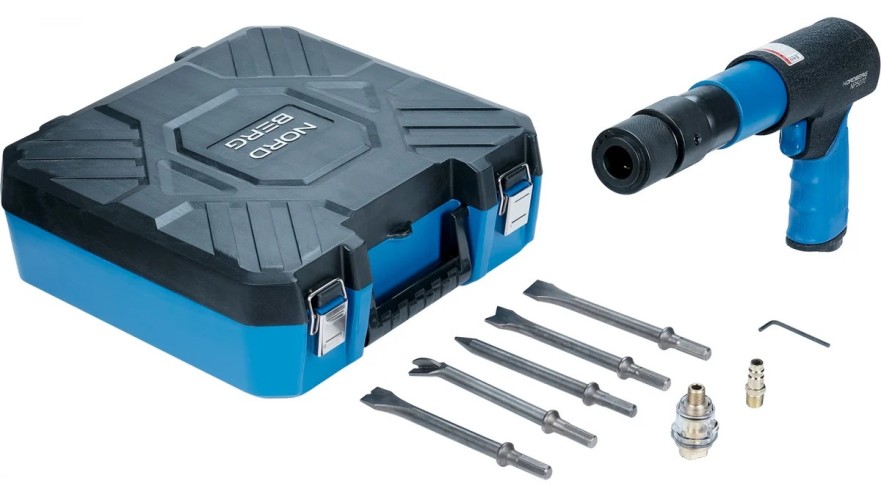 Пневмомолоток NORDBERG NP5070K 250мм с комплектом насадок и быстросъемн. держател ЦБ-00019683 - изображение 2