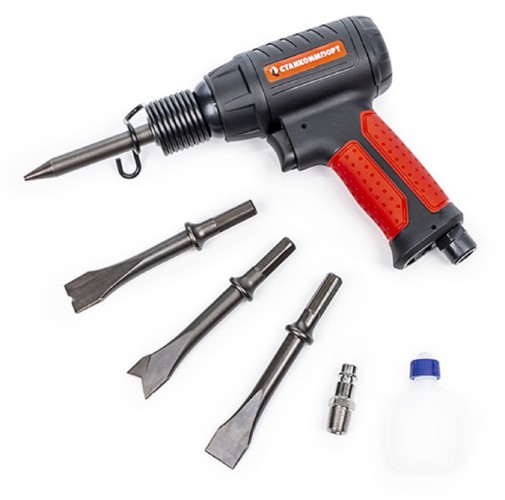 Пневмомолоток СТАНКОИМПОРТ PTE901 с комплектом насадок