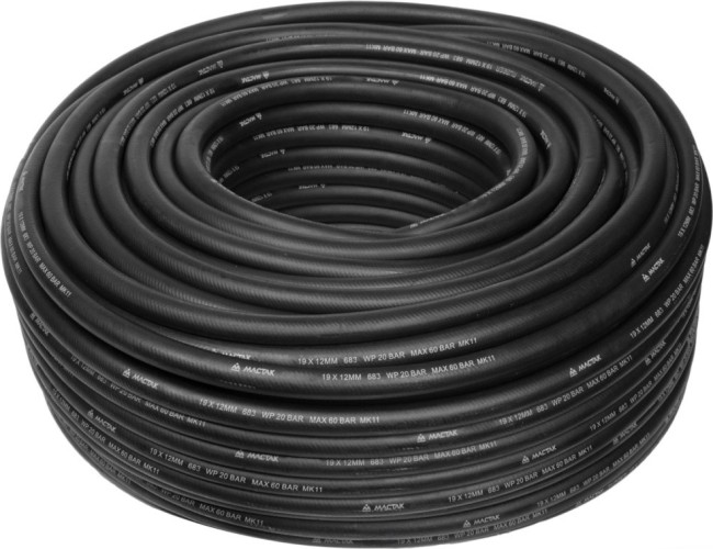 Пневмошланг МАСТАК 12мм/45бар/100 м резиновый 683-12100