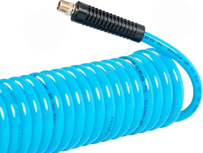 Пневмошланг NORDBERG HS1016PU спиральный полиуретановый диам. 10х14мм, 16м ЦБ-00016894 - изображение 2