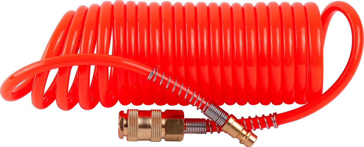 Пневмошланг спиральный AV Steel AV-700005 pu 6х8мм, 5м