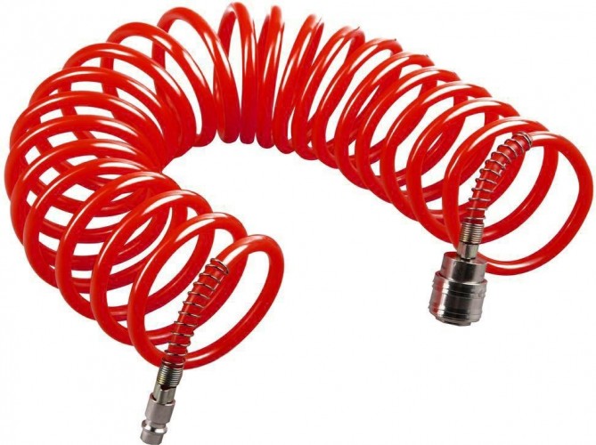 Пневмошланг спиральный QUATTRO ELEMENTI 5 метров разъем euro 770-933