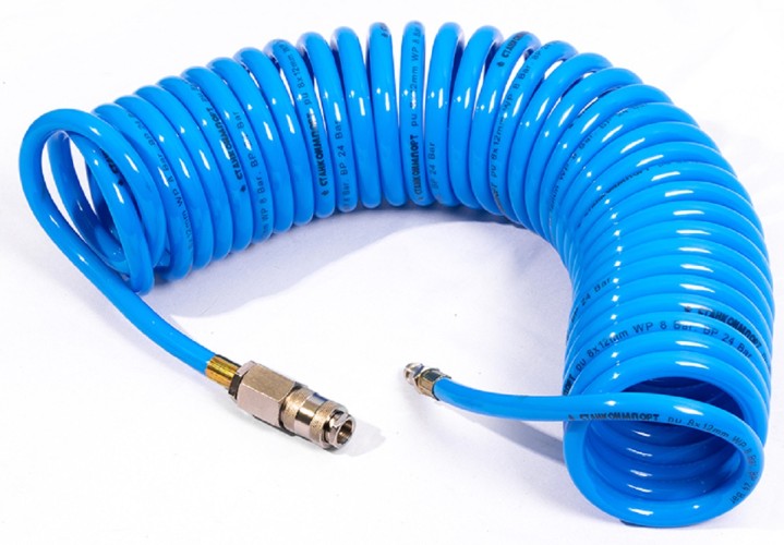 Пневмошланг спиральный воздушный СТАНКОИМПОРТ HS081210 08/12 мм 10 м