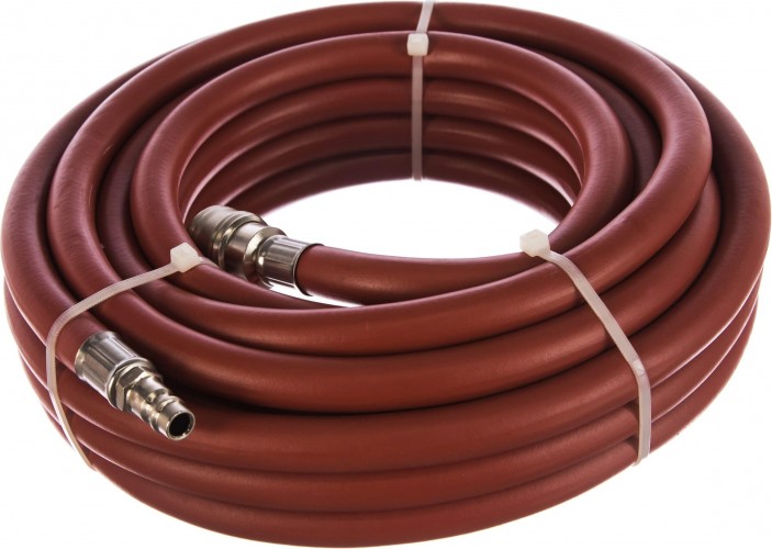 Пневмошланг STELS 10 м резиновый, 10x16мм, 24 бар, армированный, быстросъ 57021