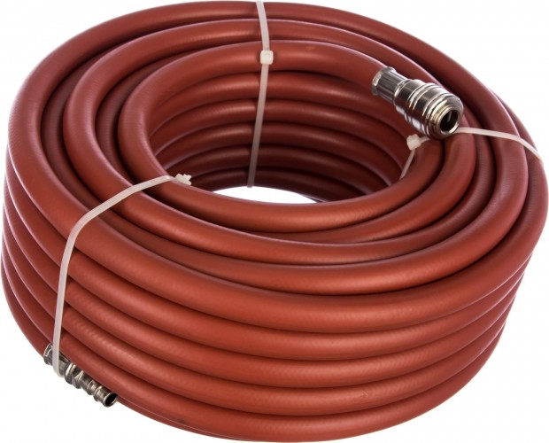 Пневмошланг STELS 20 м резиновый, 10x16мм, 24 бар, армированный, быстросъ 57023