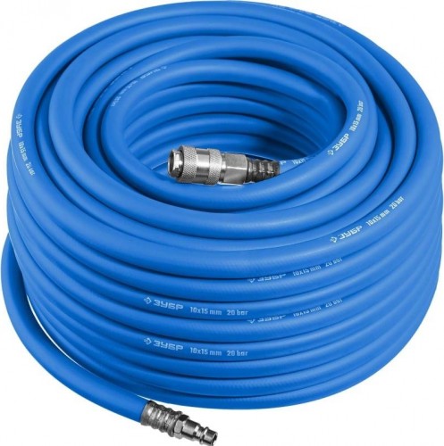 Пневмошланг ЗУБР 20м с фитингами рапид, 10х15 мм 6481-20