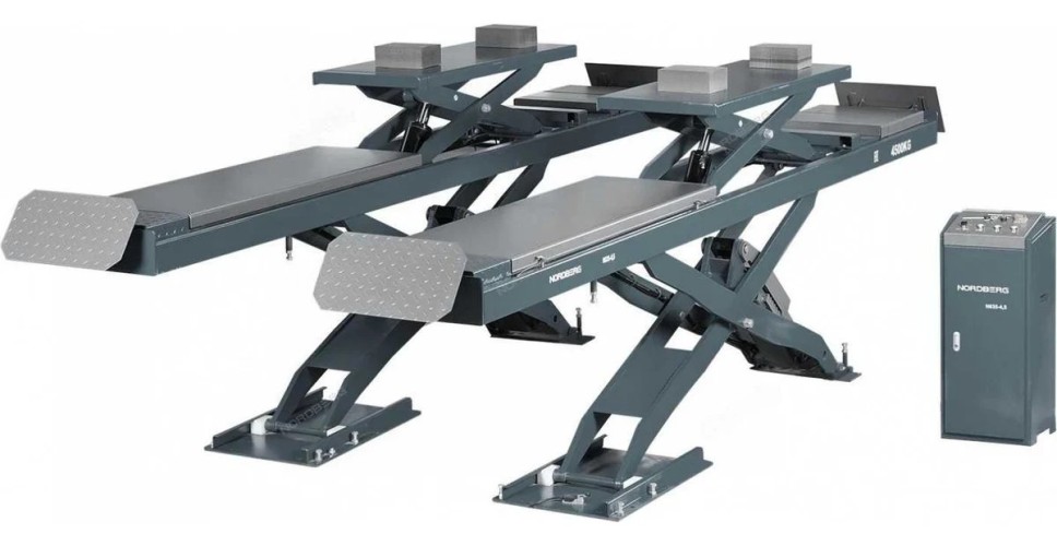 Подъемник автомобильный NORDBERG N635-5,5G_380_H ножничный для сход-развала 5,5 т, 380 B, 2 уровня,