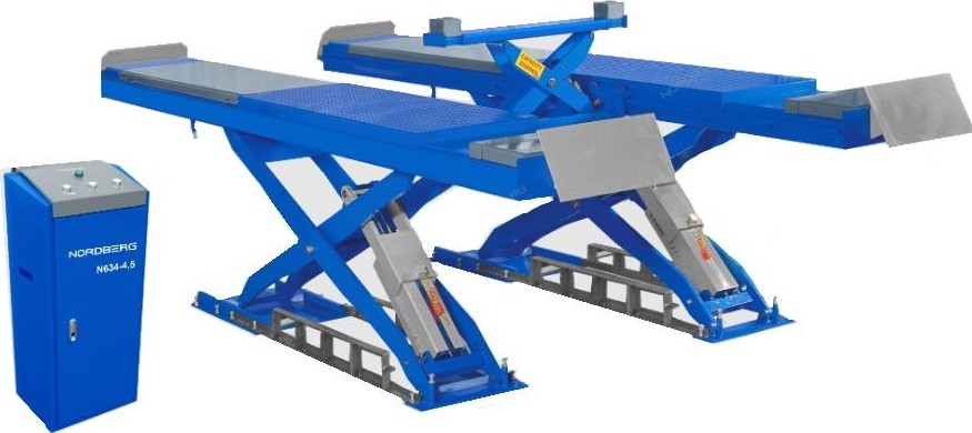 Подъемник автомобильный NORDBERG N634-4,5G ножничный для сход-развала 4,5 тонн 380в (серый) ЦБ-00019737