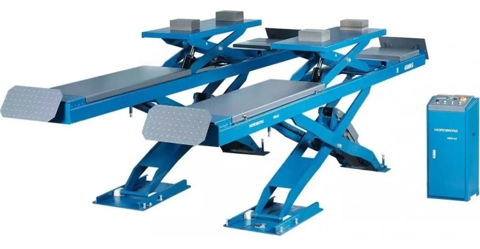 Подъемник автомобильный NORDBERG N635-4,5B_380_H ножничный для сход-развала 4,5 т, 380 B, 2 уровня,