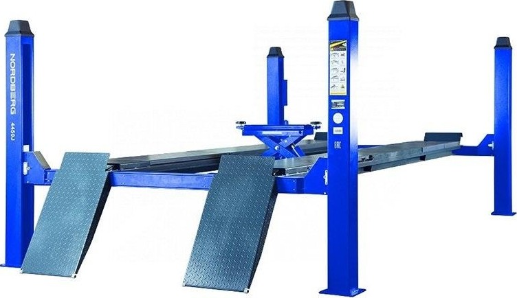 Подъемник автомобильный NORDBERG 4450J 380v 4х стоечный 5т синий ЦБ-0009392