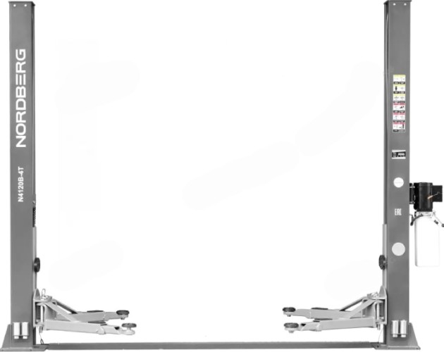 Подъемник автомобильный NORDBERG N4120B-4G_3 двухстоечный 4 т, 220 B, серый,2 места N4120B-4G_3+2_220