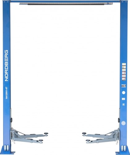Подъемник автомобильный NORDBERG N4120H-4B 220v 2х стоечный 4т с верхней синхронизацией, h=3, ЦБ-00008008