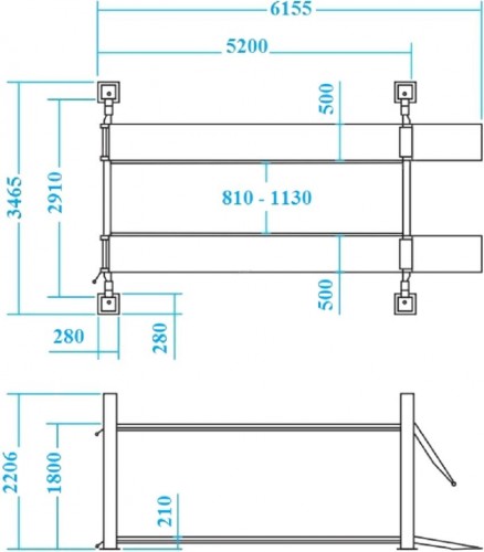 Подъемник автомобильный NORDBERG 4440J четырехстоечный 4 т (380В) с траверсой ЦБ-00007093 - изображение 4