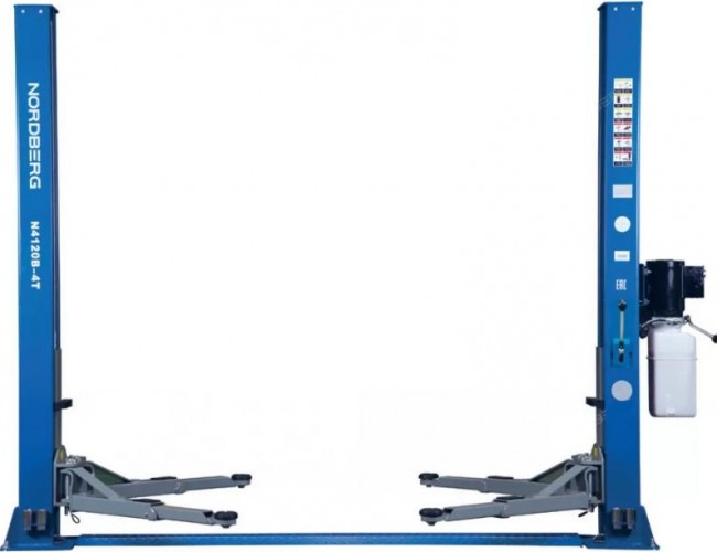 Подъемник автомобильный NORDBERG N4120BM-4B 380v 2х стоечный 4т синий ЦБ-0009399