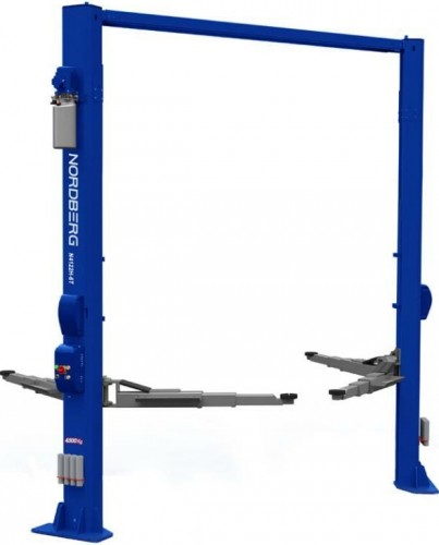Подъемник автомобильный NORDBERG  N4125H-4,5T двухстоечный, с верх.синхрон. 4.5 т (380В) синий ЦБ-00009252