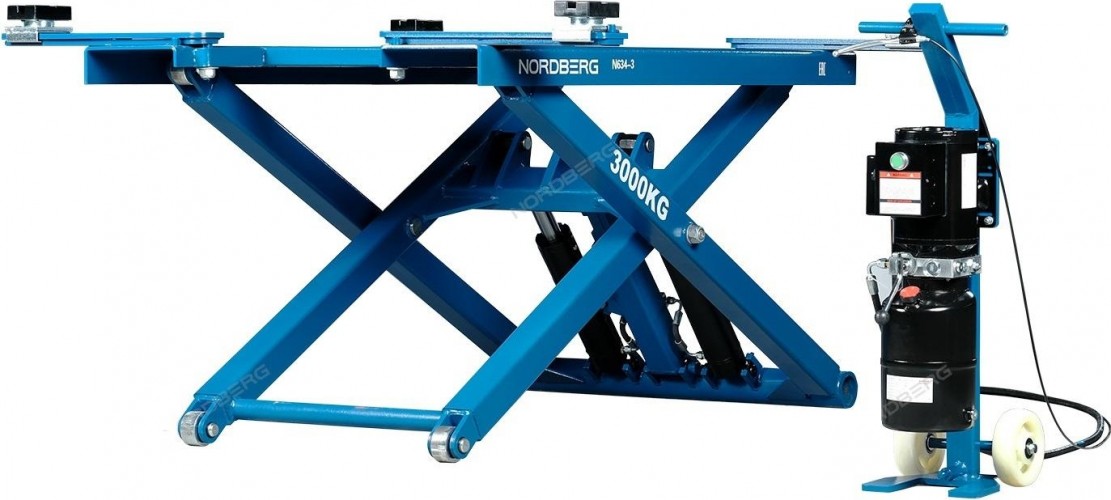 Подъемник автомобильный NORDBERG N634-3 ножничный 3 т, 220 в ЦБ-00017779