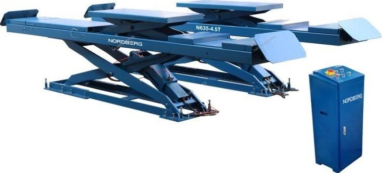 Подъемник автомобильный NORDBERG N635-4,5B ножничный для сх-разв 4,5т, 380в, 2 уровня (с авар ЦБ-00009167