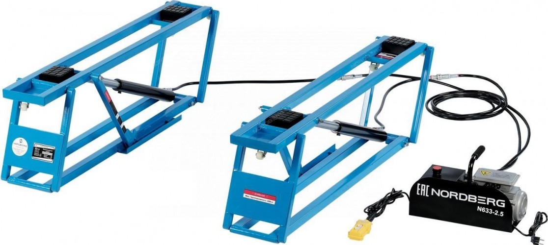 Подъемник автомобильный NORDBERG N633-2,5 ножничный 2,5т, портативный, 220в ЦБ-0008616