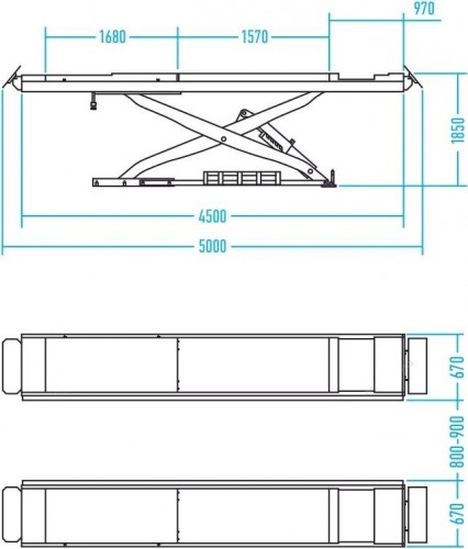 Подъемник автомобильный NORDBERG N634-4,5G ножничный для сход-развала 4,5 тонн 380в (серый) ЦБ-00019737 - изображение 2