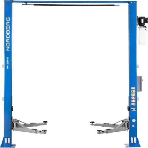 Подъемник автомобильный NORDBERG N4120HE-4B 380v 2х стоечный 4т с электростопорами (синий) ЦБ-00012292