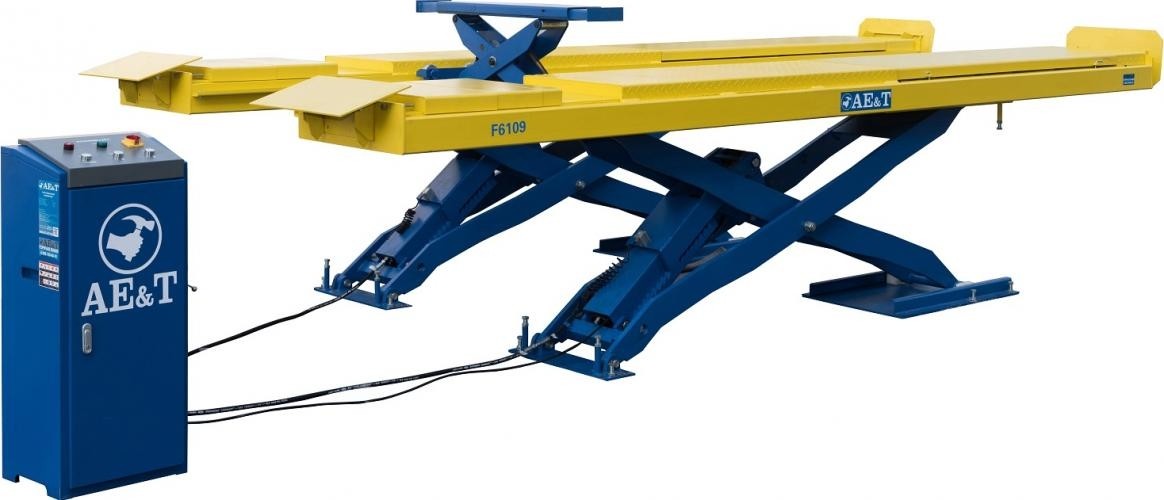 Подъемник пантографный AE&T F6109 (+LR) 4.5 т, для сход-развала., "в пол" 380В (5 мест) F6109 (380)